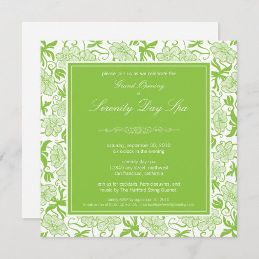 Extravagante großartige Öffnungs-mit Einladung (Vorne/Hinten)