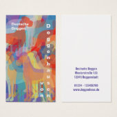 Extravagante große Dane-Kennel-Visitenkarten (Vorne & Hinten)