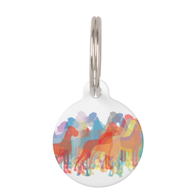 Extravagante Große Dänen Tiernamensmarke (Vorderseite)