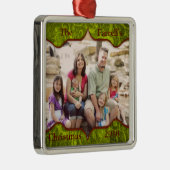 Extravagante grüne Fluer Silbernes Ornament (Rechts)