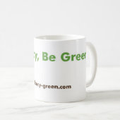 Extravagante grüne Keramik-Tasse Kaffeetasse (VorderseiteRechts)