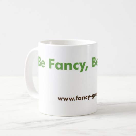 Extravagante grüne Keramik-Tasse Kaffeetasse (Vorderseite Links)