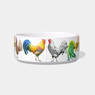 Extravagante Hahn-Huhn-Liebhaber-Haustier-Schüssel Napf