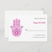 Extravagante Hamsa-Reaktionskarten Einladung (Vorne/Hinten)