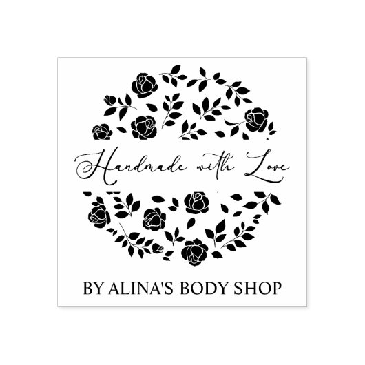 Extravagante Handarbeit mit Liebe-Rose und Zweigst Gummistempel (Prägung)