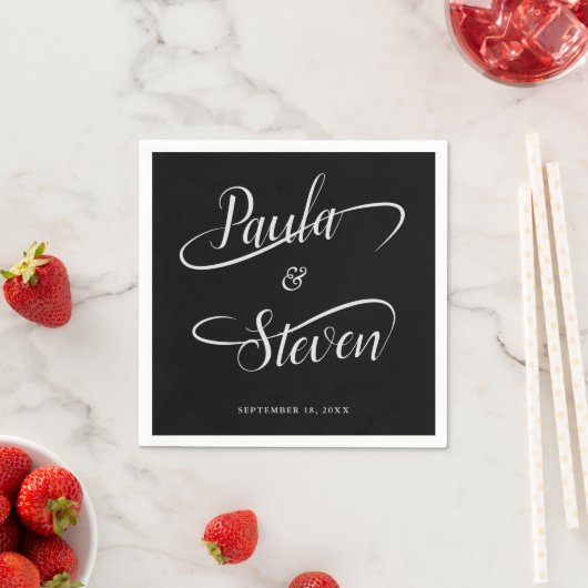 Extravagante handgeschriebene Swash-Kalligrafie-Ho Serviette (Beispiel)