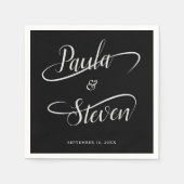 Extravagante handgeschriebene Swash-Kalligrafie-Ho Serviette (Vorderseite)