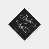 Extravagante handgeschriebene Swash-Kalligrafie-Ho Serviette (Ecke)