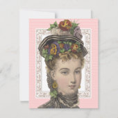 Extravagante Hasen und Bonnets Brunch Oster Einladung (Vorderseite)