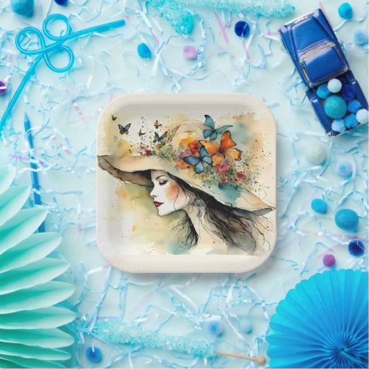 EXTRAVAGANTE HAT PAPIERPLATTE PAPPTELLER (Party)