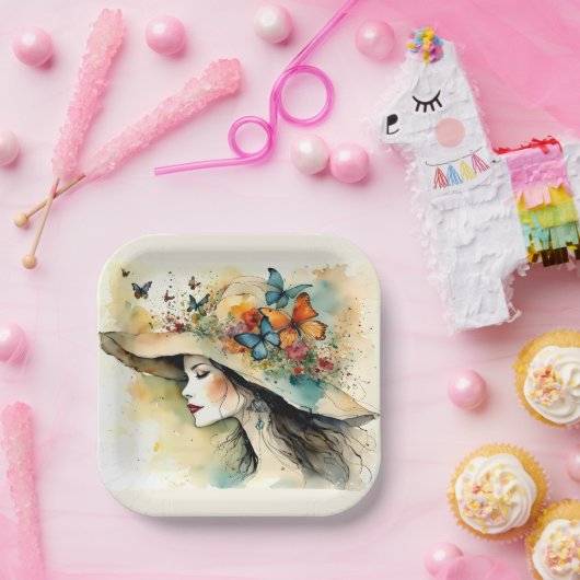 EXTRAVAGANTE HAT PAPIERPLATTE PAPPTELLER (Party)