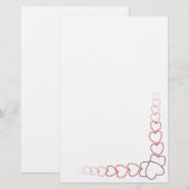 Extravagante Herzen Briefpapier (Vorne/Hinten)