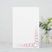Extravagante Herzen Briefpapier (Stehend Vorderseite)