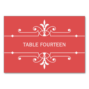 Extravagante Hochzeitskarte Tischnummer