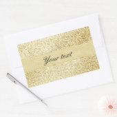 Extravagante Imitate Gold Glitzer Personalisiert Rechteckiger Aufkleber (Umschlag)