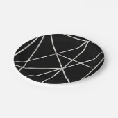 Extravagante Imitate zeichnen Silver & Black Geome Pappteller (Schrägansicht)
