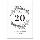 Extravagante Initial EDITABLE COLOR-Tischnummer Tischnummer (Vorderseite)