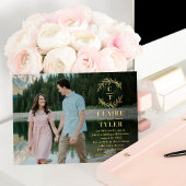 Extravagante Initialen Elegantes Foto Hochzeit Ein Einladung