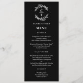 Extravagante Initials EDITABLE COLOR Wedding Menu Programm (Vorderseite)