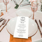 Extravagante Initials EDITABLE COLOR Wedding Menu Programm