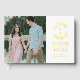 Extravagante Initials Foil Wedding Gästebuch