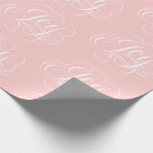 Extravagante JOY Letters - modisches, helles Rosa Geschenkpapier (Ecke)