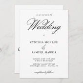 Extravagante Kalligrafie Letter H Monogram Wedding Einladung (Vorne/Hinten)