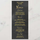 Extravagante Kalligrafie-Skripte für Black Chalkbo Menükarte (Vorderseite)