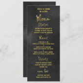 Extravagante Kalligrafie-Skripte für Black Chalkbo Menükarte (Vorne/Hinten)