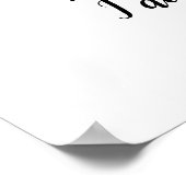 Extravagante Kalligraphie Auf diesem Weg zur Hochz Poster (Ecke)