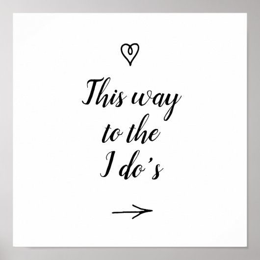 Extravagante Kalligraphie Auf diesem Weg zur Hochz Poster (Vorne)