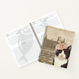 Extravagante Katze & Das Schloss Notizblock
