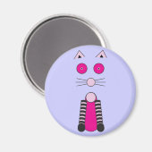 Extravagante Katze Magnet (Vorderseite/Rückseite)