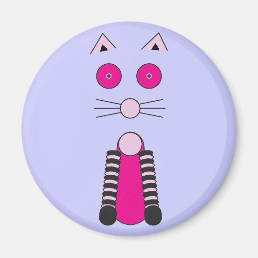 Extravagante Katze Magnet (Vorne)