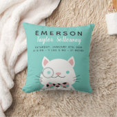 Extravagante Katze mit Monocle-Geburts-Notfall Kissen (Decke)