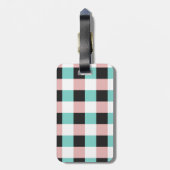 Extravagante Katze mit Monogramm des Monocle-| Gepäckanhänger (Rückseite vertikal)