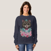 Extravagante Katze Sweatshirt (Vorne ganz)