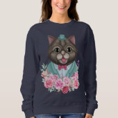 Extravagante Katze Sweatshirt (Vorderseite)