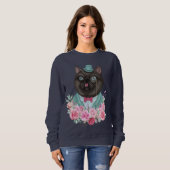 Extravagante Katze Sweatshirt (Vorne ganz)