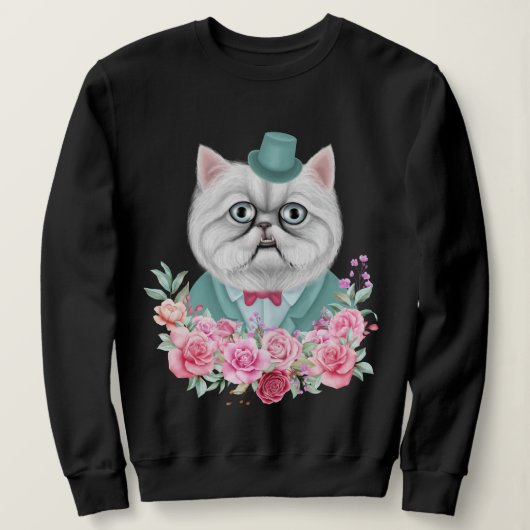 Extravagante Katze Sweatshirt (Design vorne)