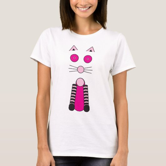 Extravagante Katze T-Shirt (Vorderseite)