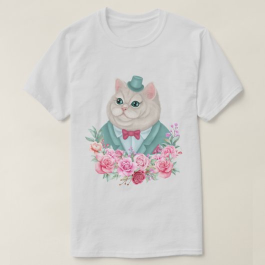 Extravagante Katze T-Shirt (Design vorne)