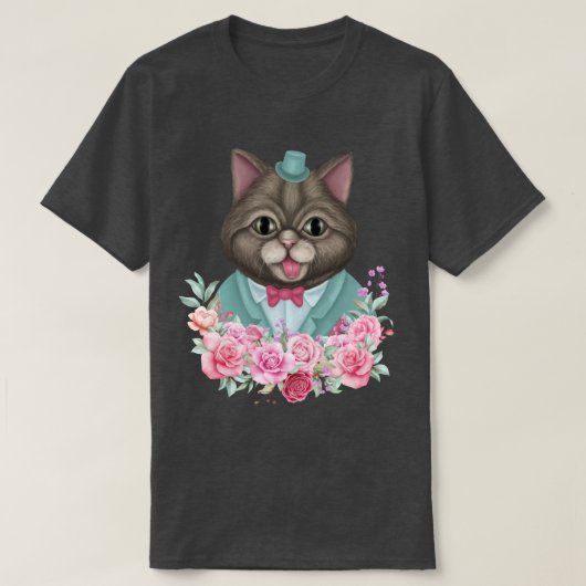 Extravagante Katze T-Shirt (Design vorne)