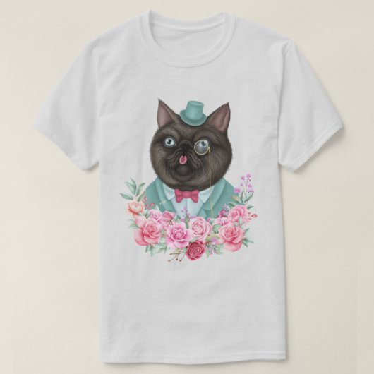 Extravagante Katze T-Shirt (Design vorne)