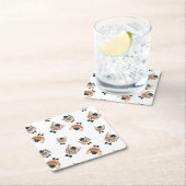 Extravagante Katzen I Rechteckiger Pappuntersetzer (Vor Ort)