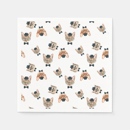 Extravagante Katzen I Serviette (Vorderseite)