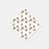 Extravagante Katzen I Serviette (Ecke)