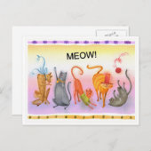 Extravagante Katzen Neuzugabe unserer Zuhause Postkarte (Vorne/Hinten)