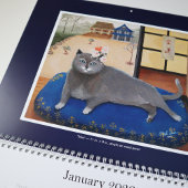 Extravagante Katzen Portrait Gemälde Kunst Kalender