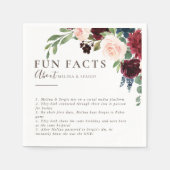 Extravagante Klassik Brown Trivia Fun Fakten Hochz Serviette (Vorderseite)